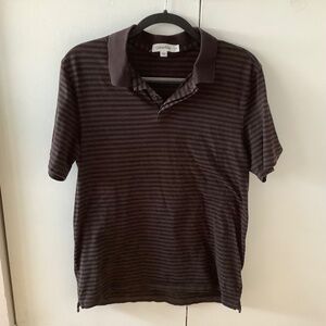 Calvin Klein Polo Shirt Size M  Short Sleeves  Striped